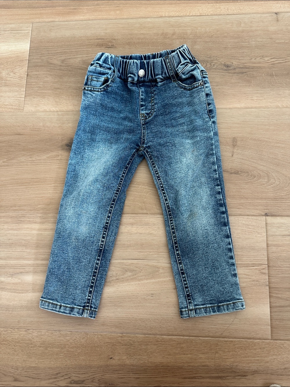 Classic Blue Pull-On Kids Denim Jeans